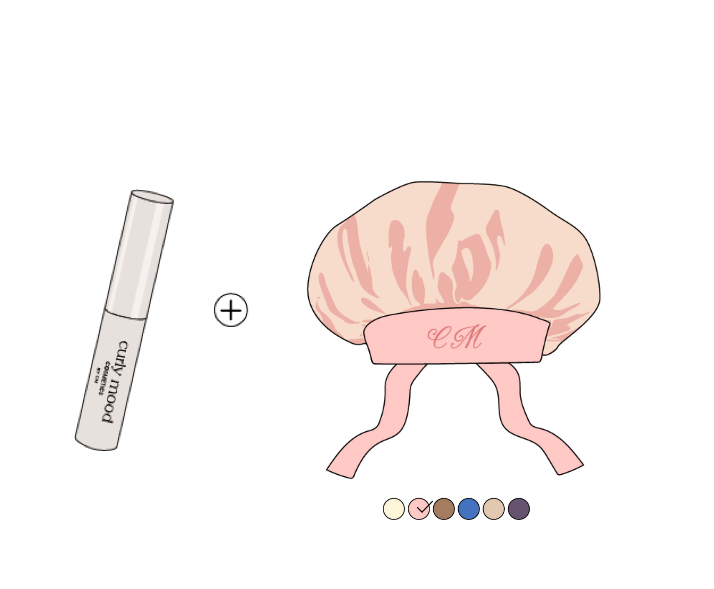 brow gel & satin cap combo