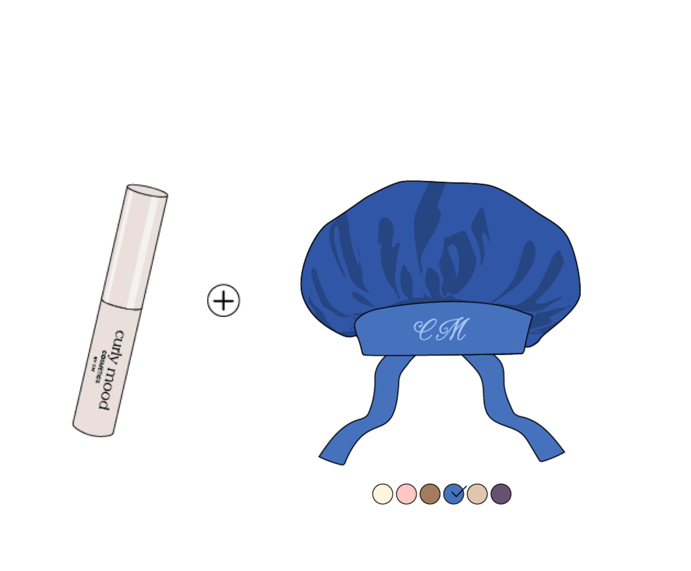 brow gel & satin cap combo