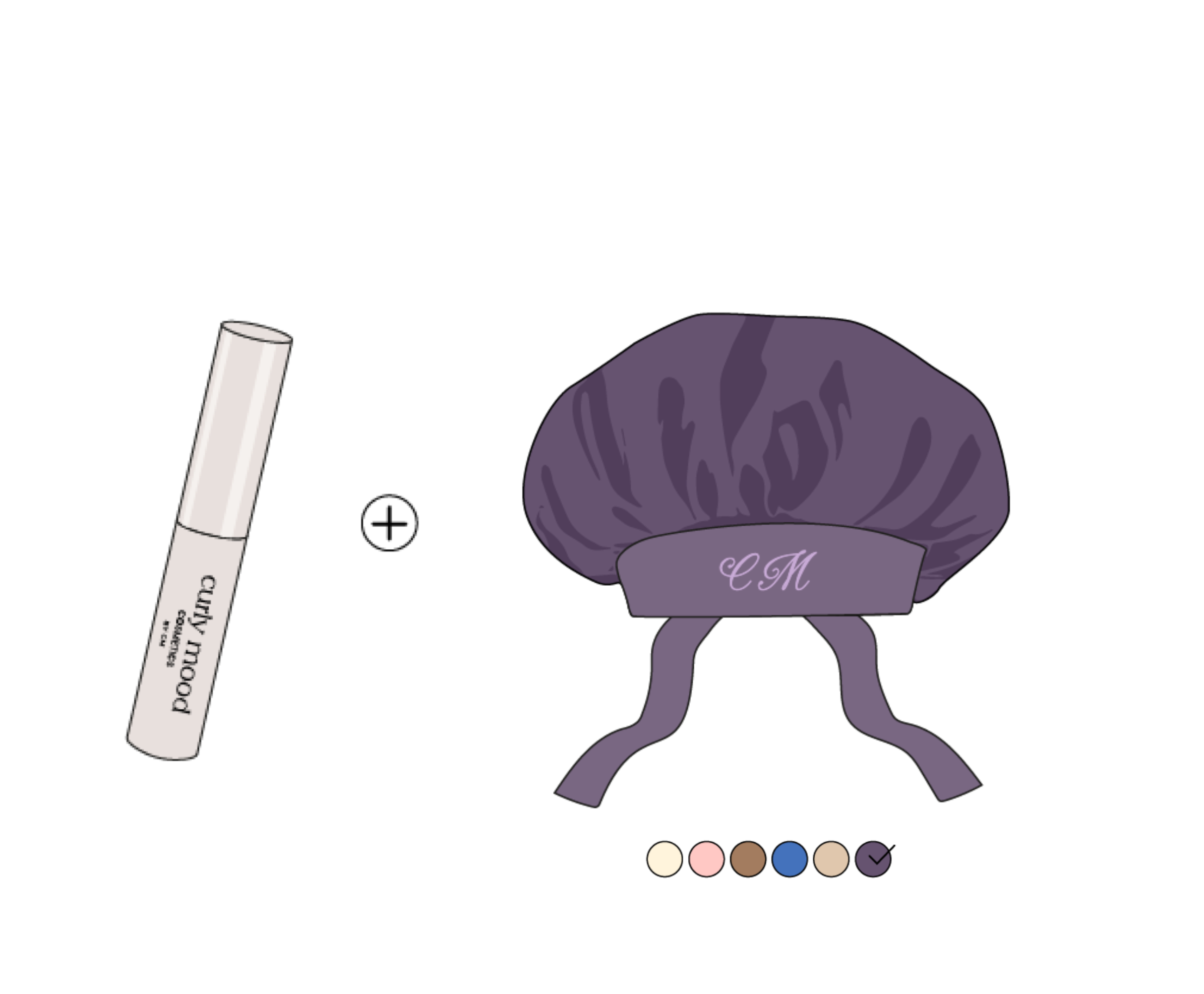 brow gel & satin cap combo